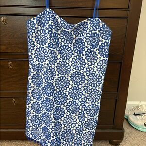 Lilly Pulitzer Blue and White Floral Dress